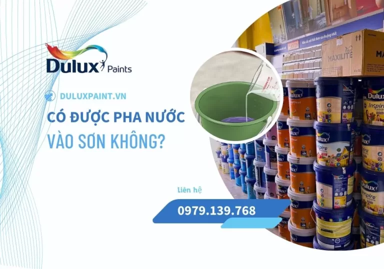 có được pha nước vào sơn không