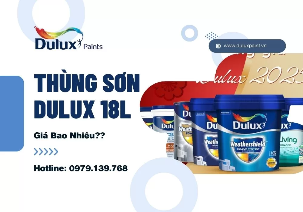 thùng sơn dulux 18l giá bao nhiêu