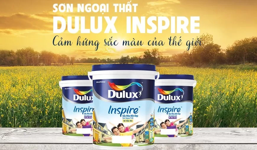 sơn ngoại thât màu trắng sứ Dulux