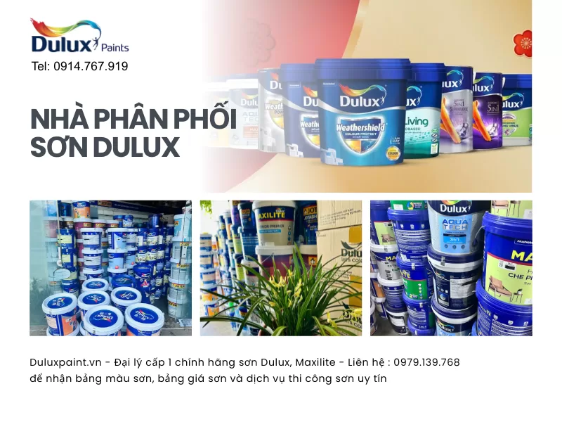 Nhà phân phối sơn Dulux chính hãng, cấp 1 - Chiết khấu cao