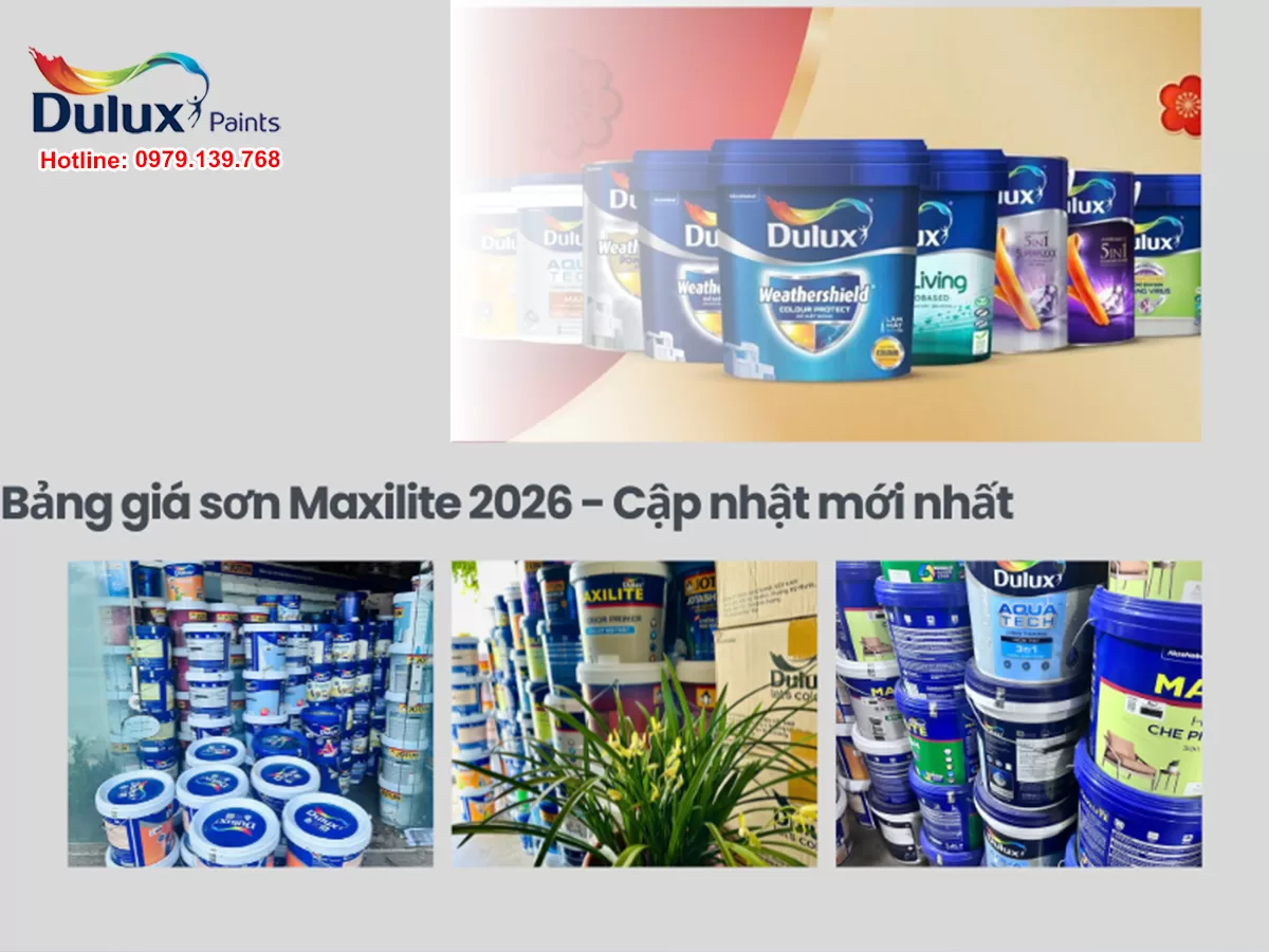 Bảng giá sơn Maxilite 2026 - Cập nhật mới nhất