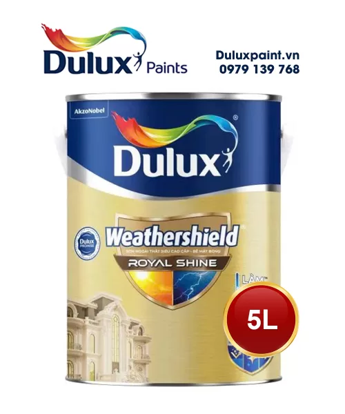 Sơn Dulux Weathershield Royal Shine lon 5L