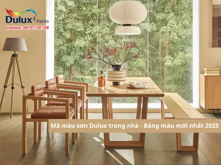 Mã màu sơn Dulux trong nhà - Bảng màu mới nhất 2025