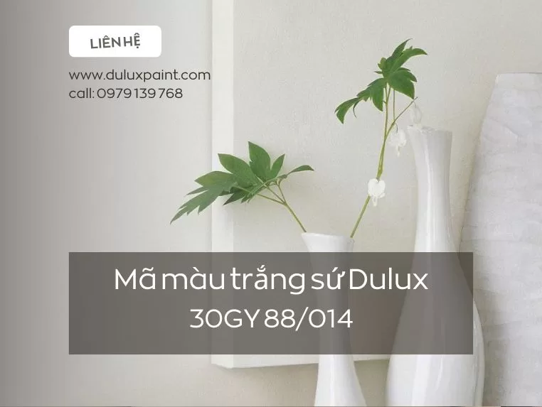 Mã màu trắng sứ sơn Dulux 30GY 88/014