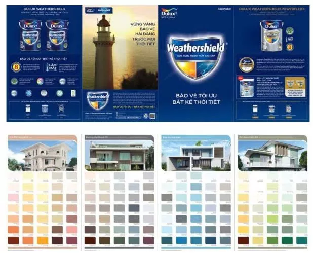 Chi tiết bảng màu sơn Dulux ngoài trời Weathershield 2026