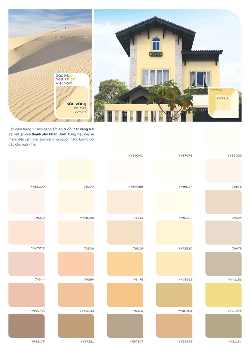 Bảng màu sơn Maxilite ngoài nhà - Nhóm Màu Tươi Sáng – Hiện Đại