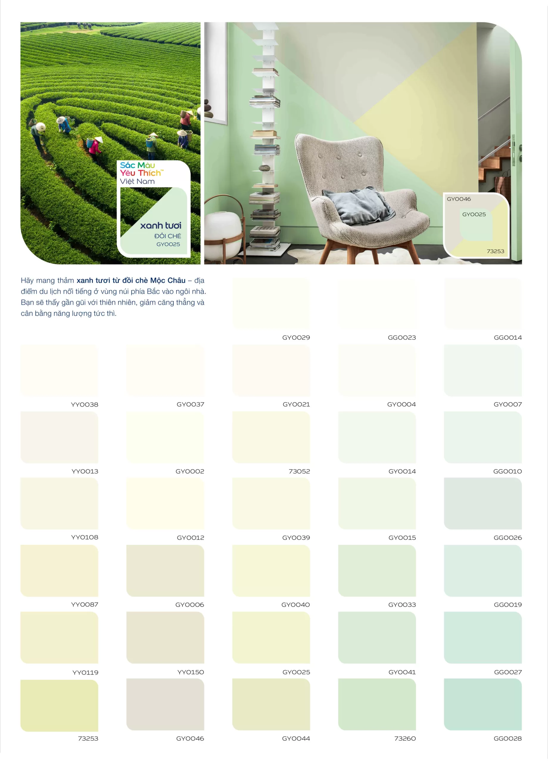 Bảng màu sơn Maxilite trong nhà - TONE LẠNH