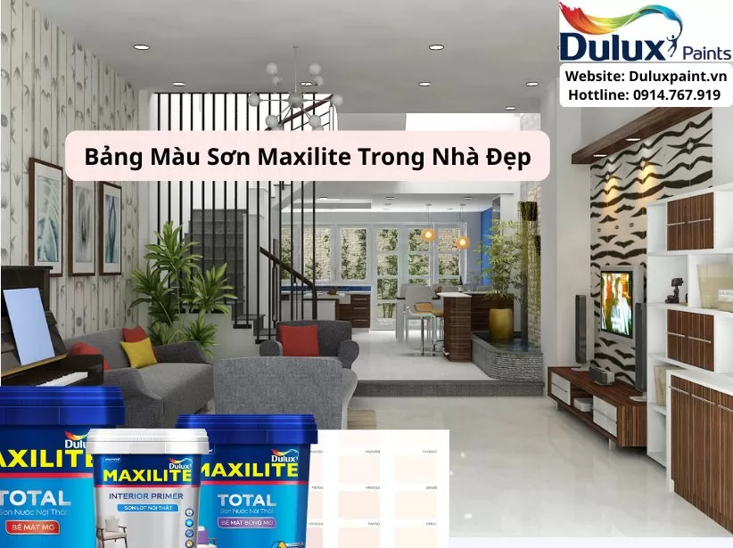Bảng màu maxilite trong nhà đẹp