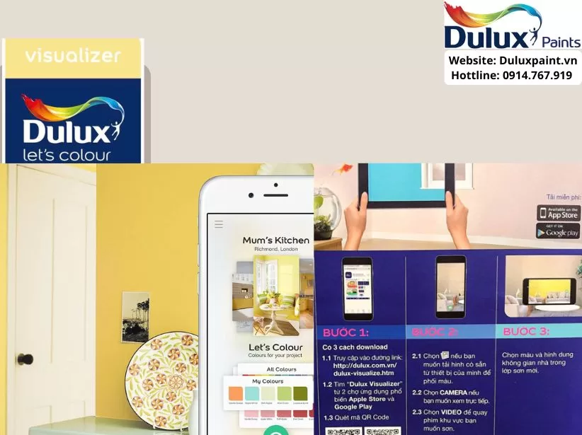 App phối màu sơn Dulux