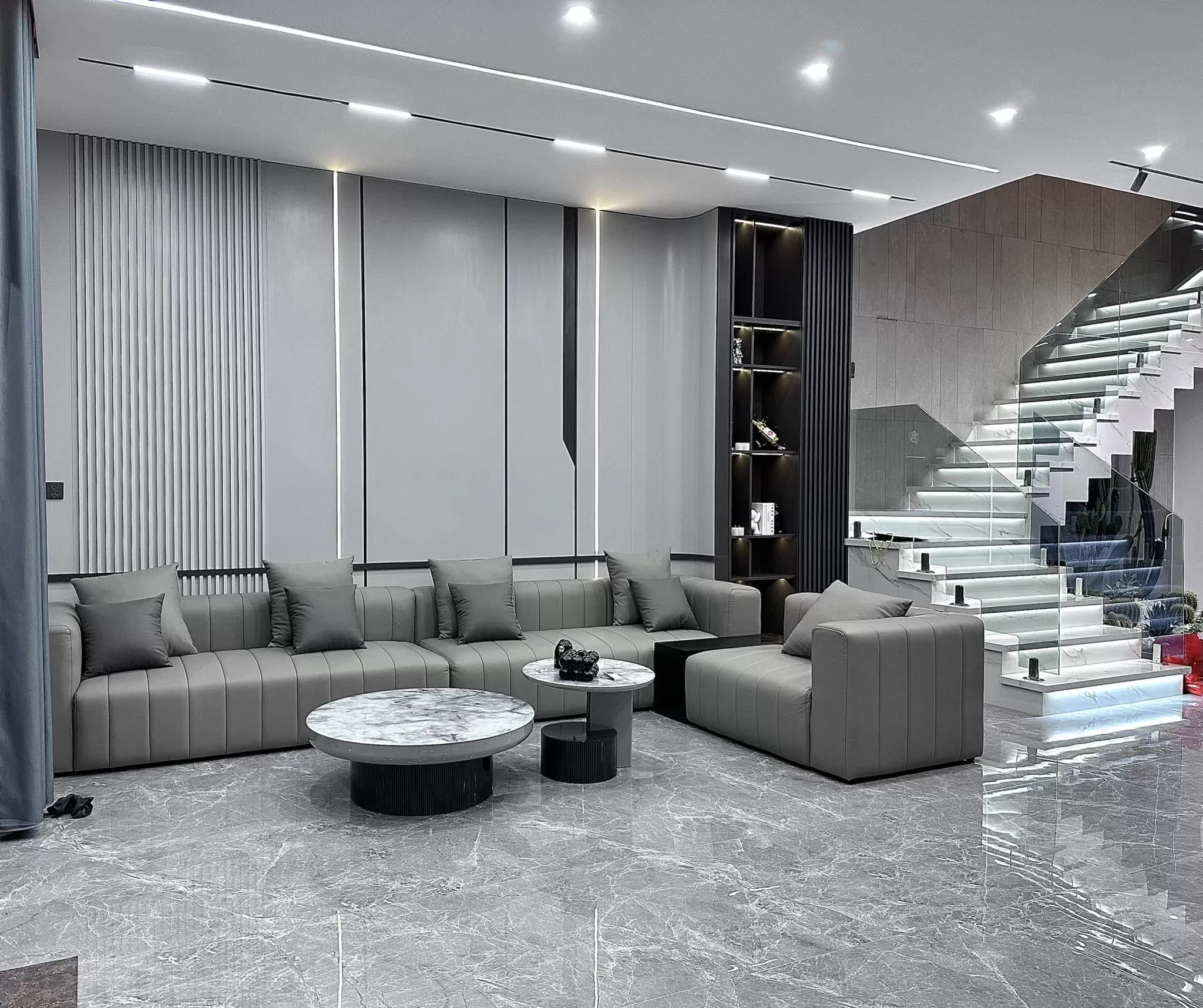 Thiết kế nội thất màu ghi