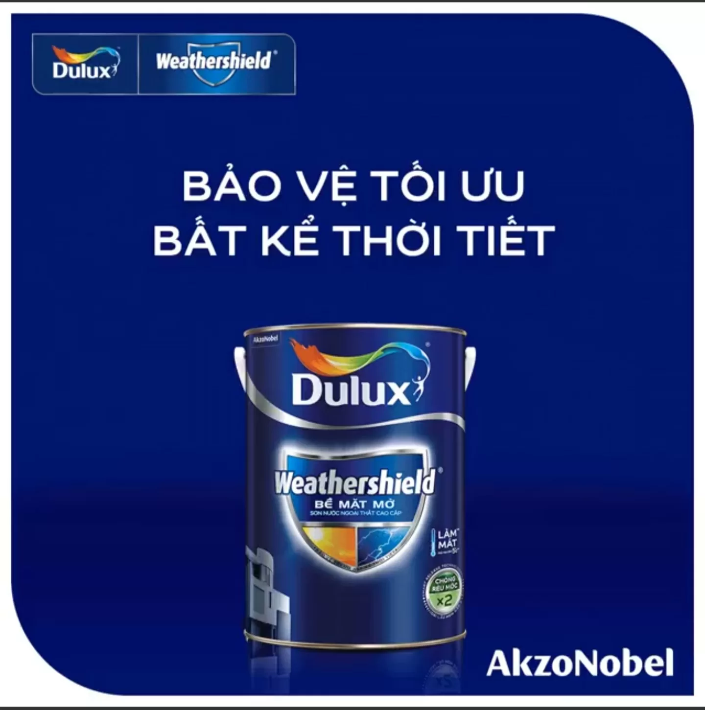 BJ8 – Dulux Weathershield bề mặt mờ