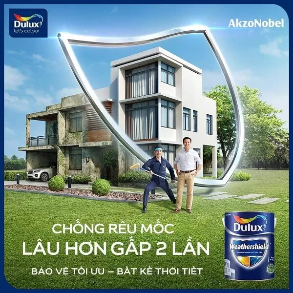 BJ9 – Dulux Weathershield bề mặt bóng