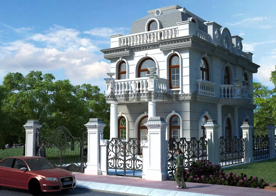 Biệt thự sơn màu gh