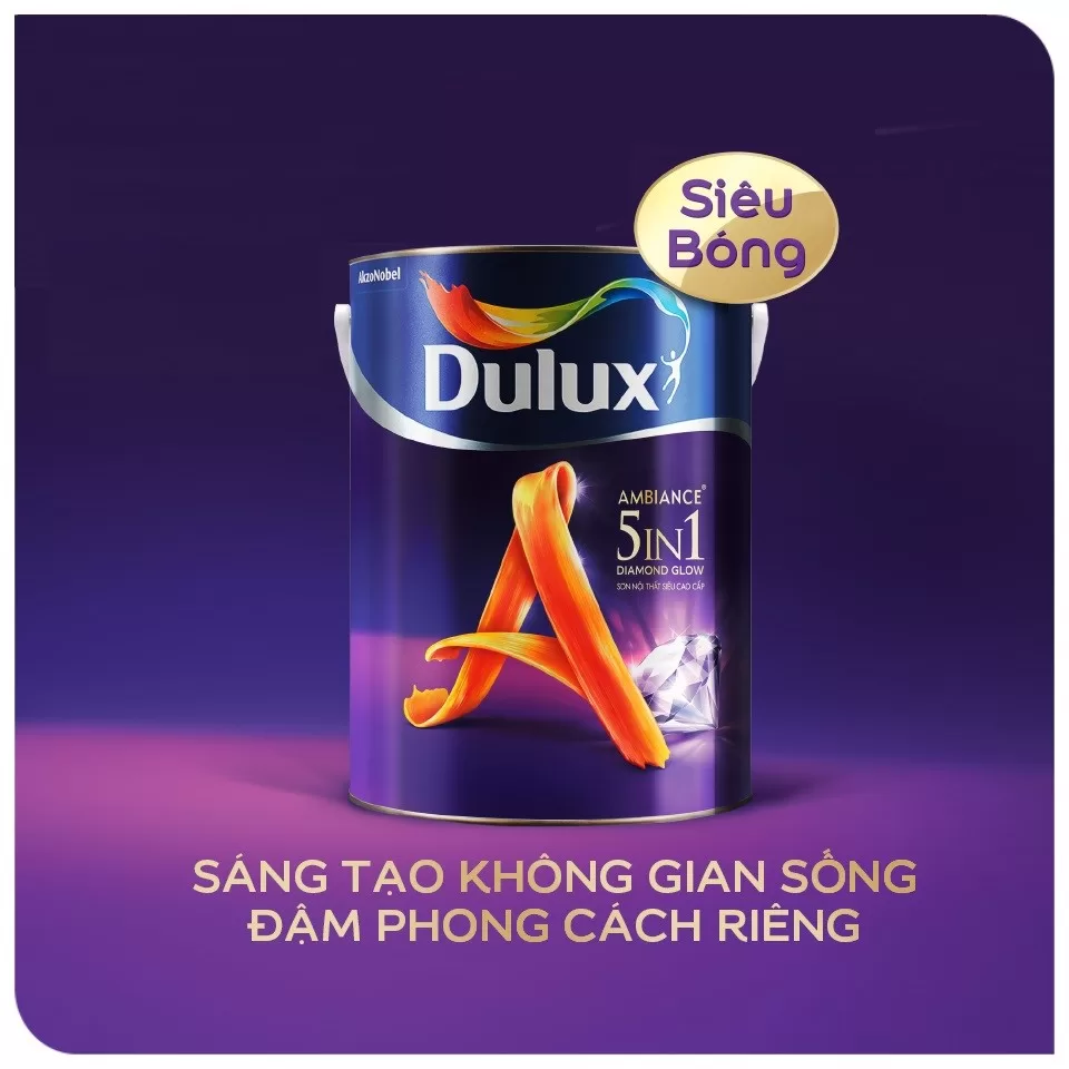 Các sản phẩm sơn nội thất Dulux - Dulux Ambiance 5in1 Diamond Glow 66AB – Siêu bóng
