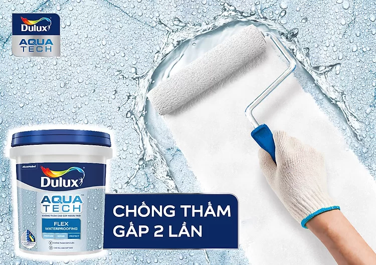 Các sản phẩm sơn ngoại thất Dulux - Dulux Aquatech Flex chống thấm màu xám (W759)