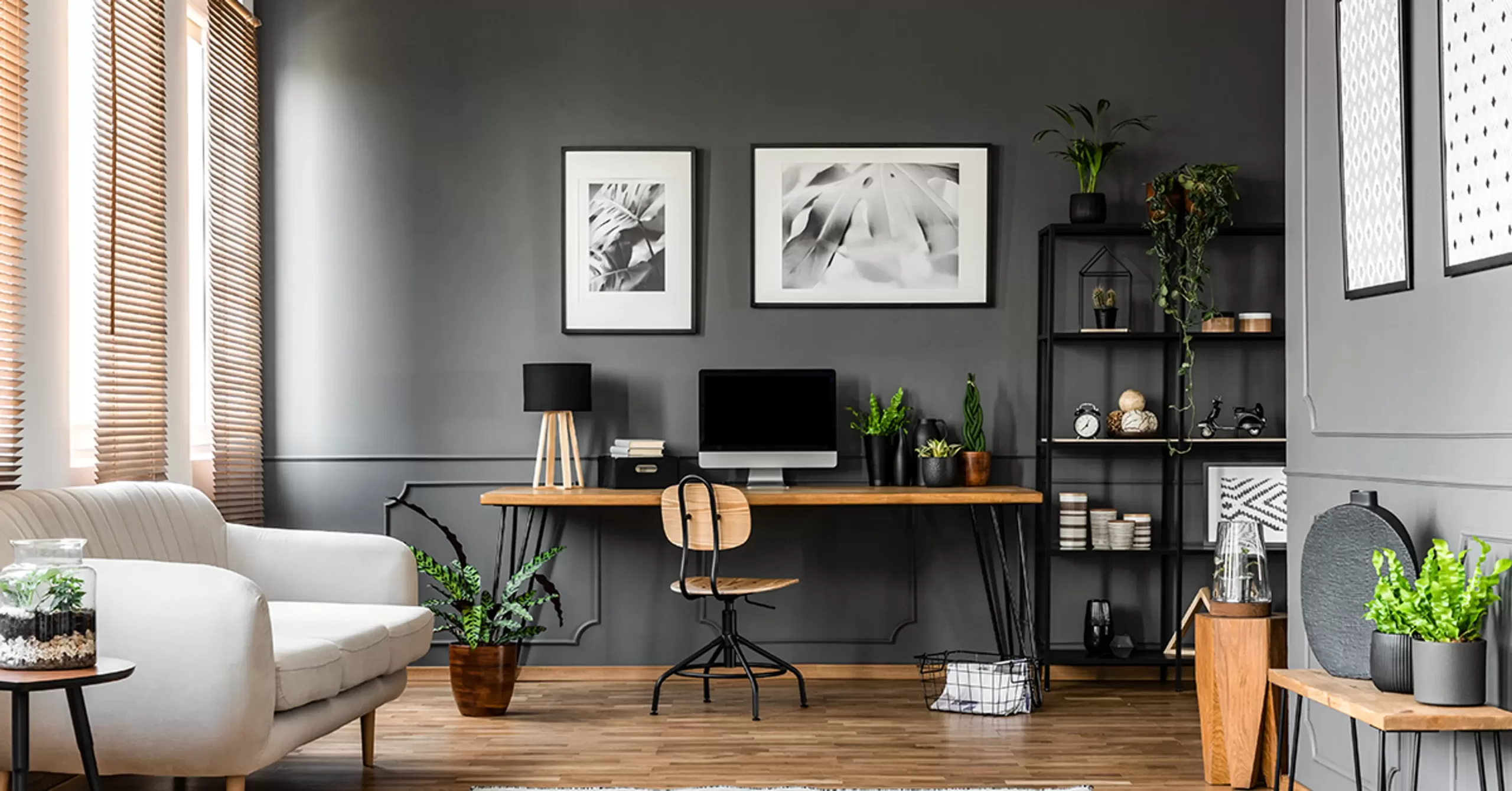 Nên sơn trong nhà bóng hay mờ Dulux - Phòng làm việc sơn mờ