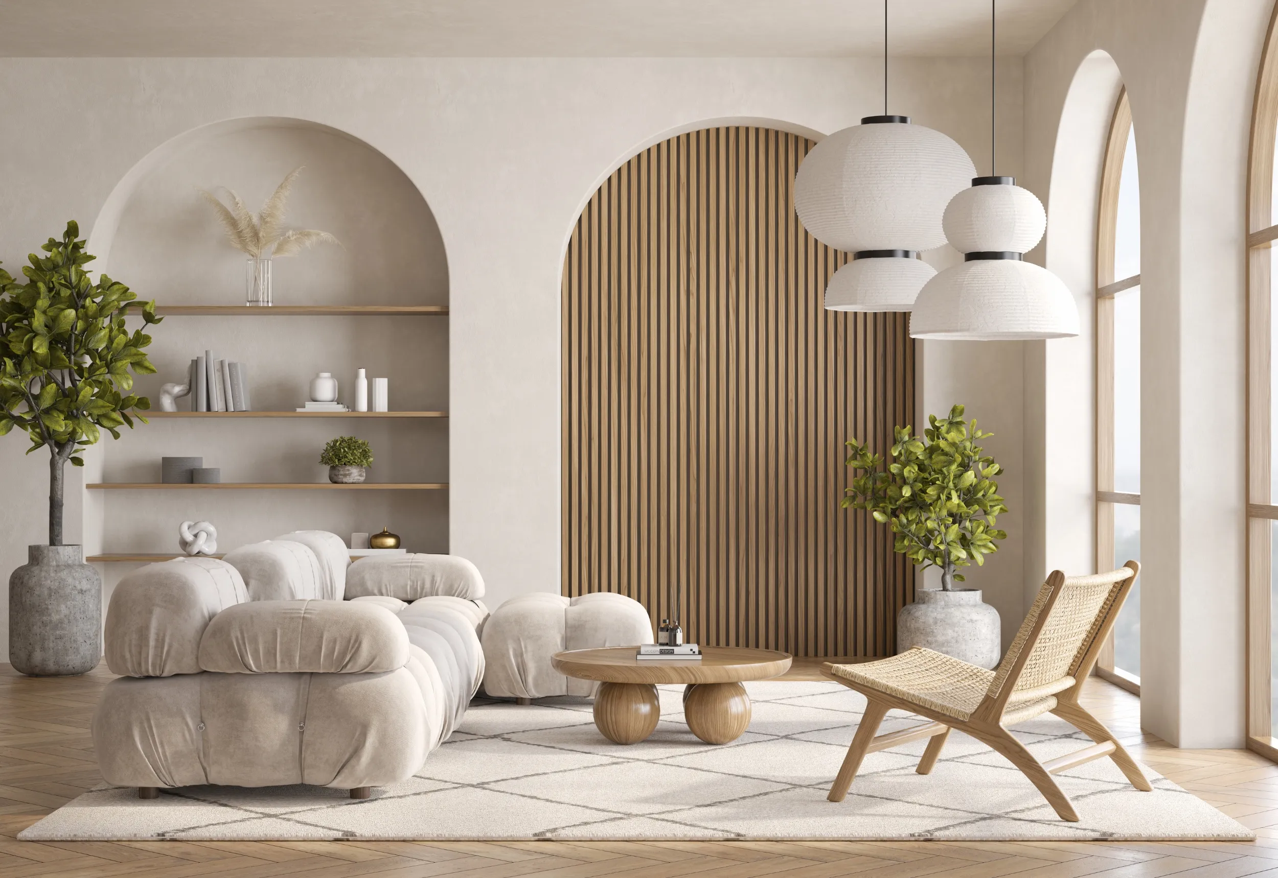 nhà màu trắng kem