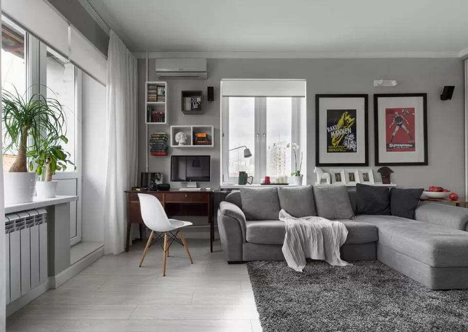 sơn tường nhà màu xám ghi