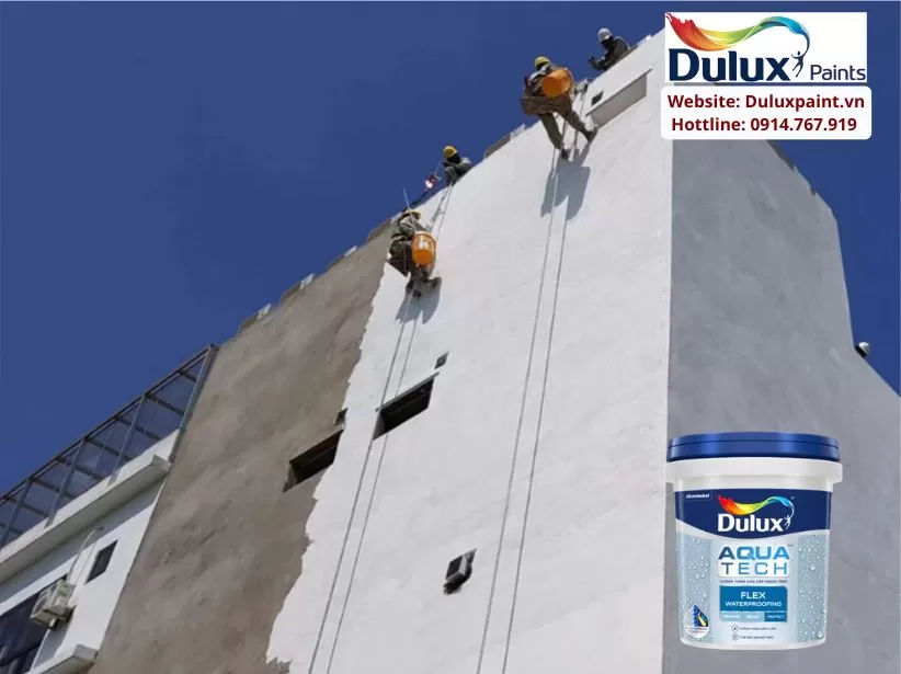 Thi công sơn chống thấm Dulux