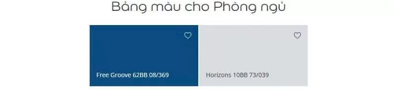 Bảng màu gợi ý cho phòng ngủ