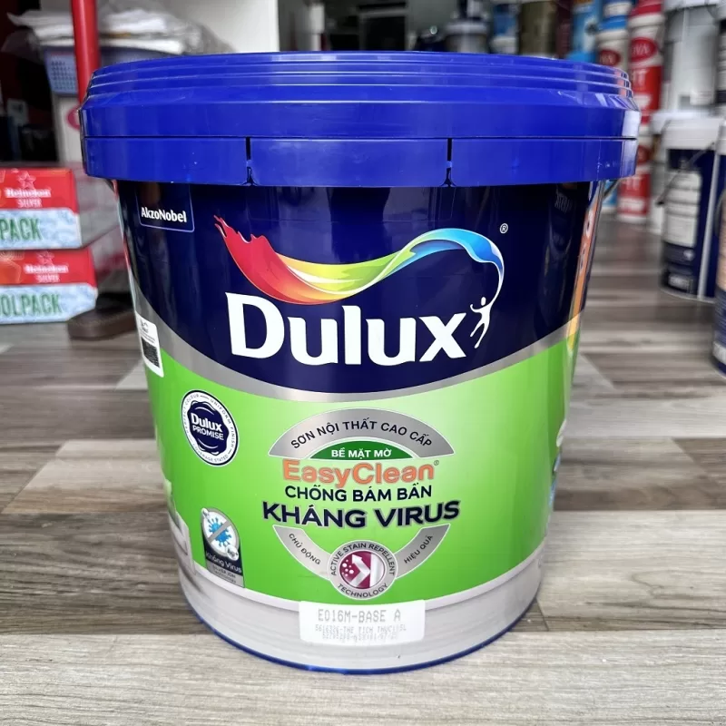 E016M – Sơn nội thất Dulux Easy Clean chống bám bẩn kháng Virus bề mặt mờ