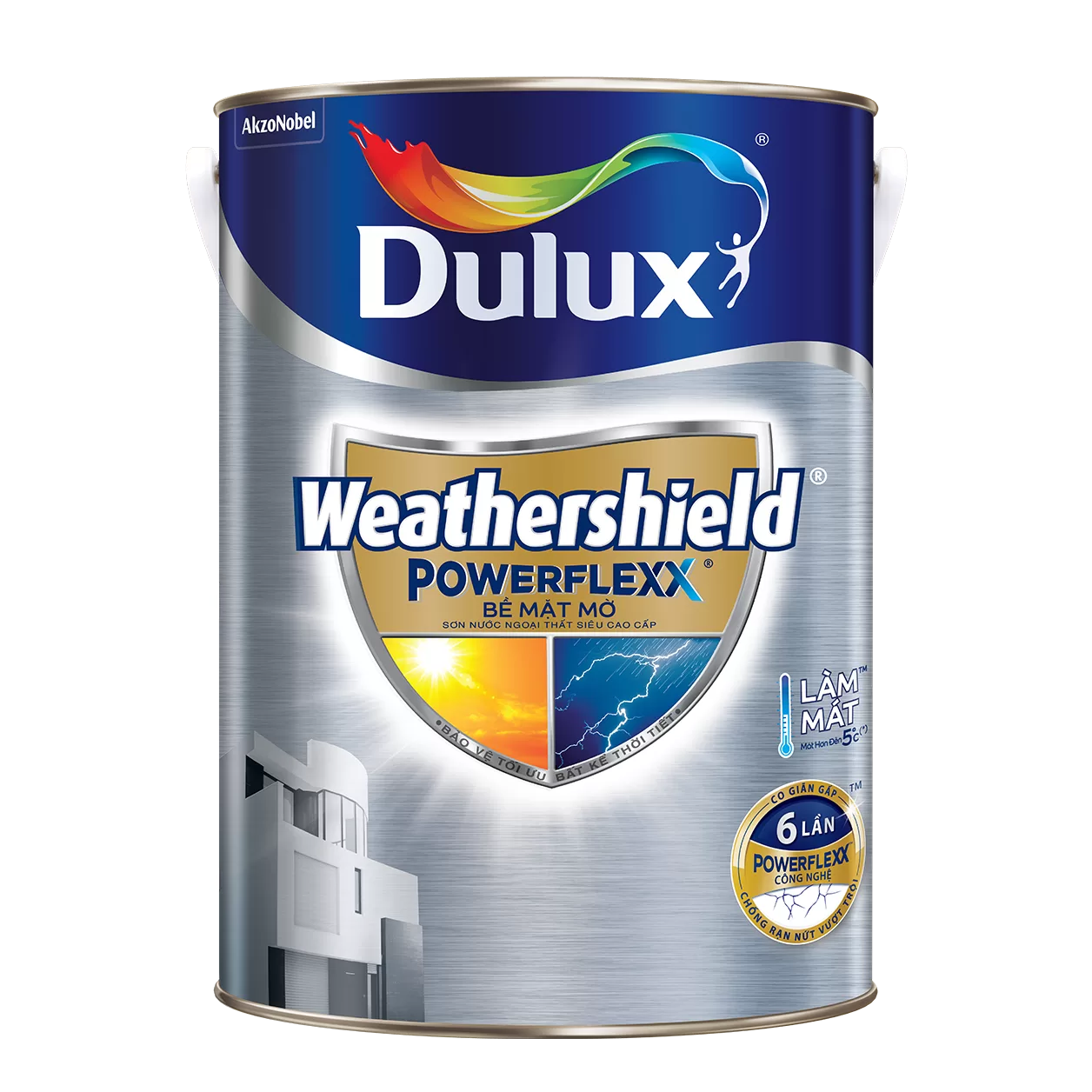 Sơn ngoại thất cao cấp Dulux Weathershield PowerFlexx bề mặt mờ - GJ8