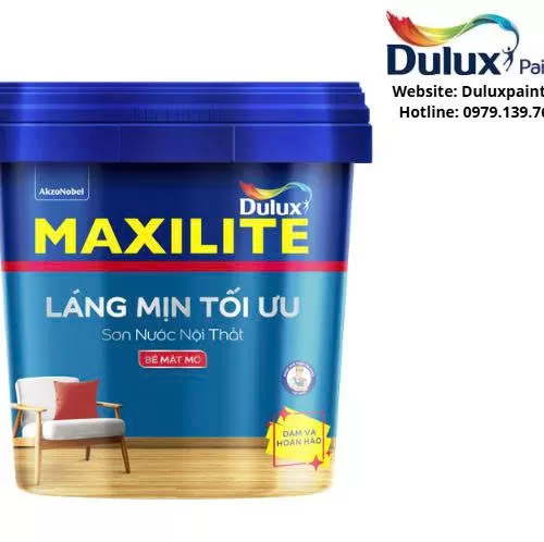 Sơn nội thất Maxilite Láng Mịn Tối Ưu M16 15L - bề mặt mờ