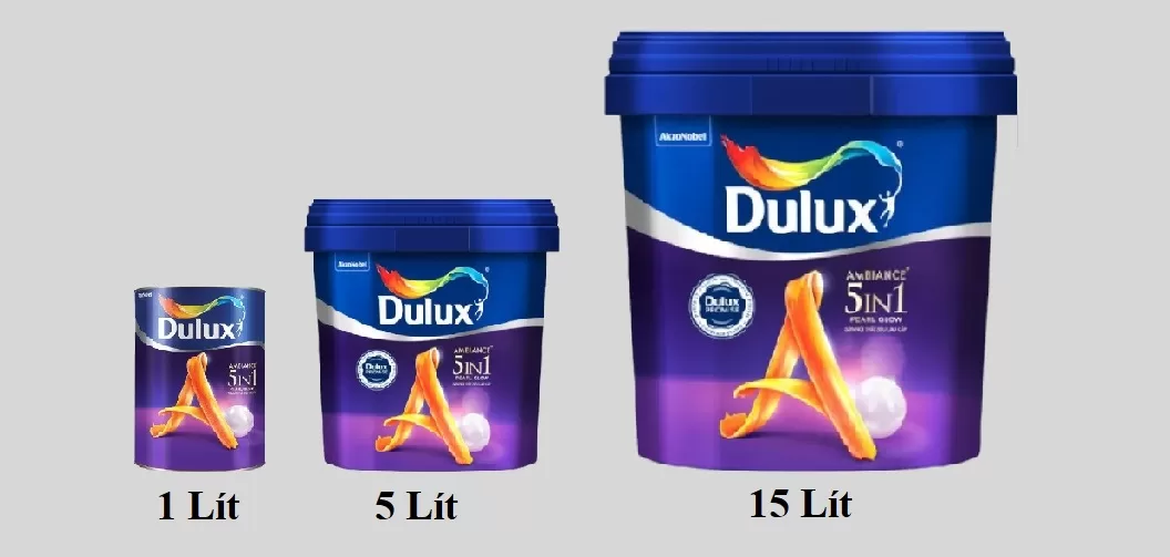 Sơn nước Dulux Ambiance 5in1 Diamond Glow bề mặt bóng mờ - 66A 