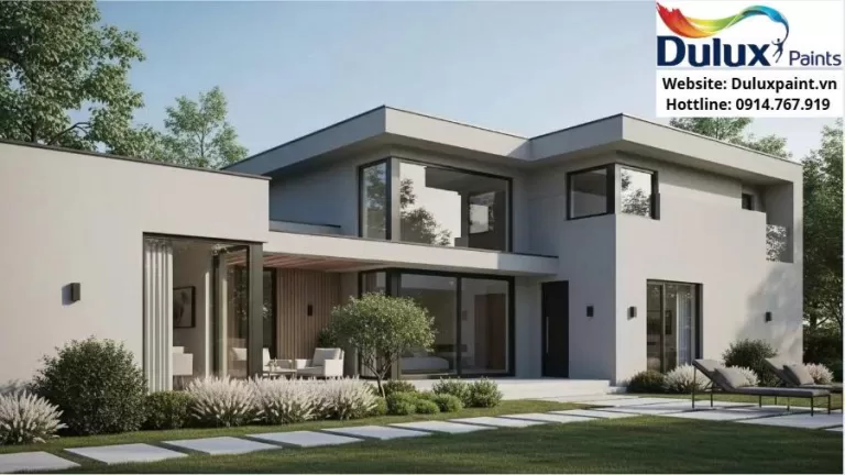 Sơn nước Dulux Weathershield bề mặt bóng mờ đẹp hiện đại