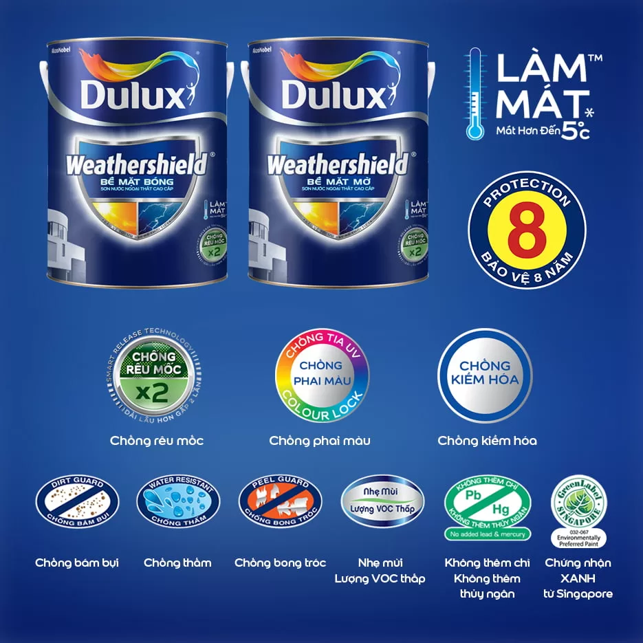 Các loại sơn Dulux cao cấp - Dulux Weathershield