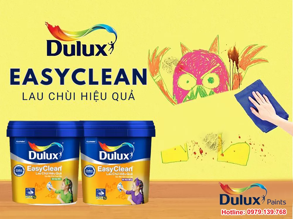 Dulux Easy Clean lau chùi vượt trội