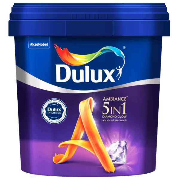Sơn Dulux Ambiance 5in1 Diamond Glow cao cấp bề mặt siêu bóng (66AB)