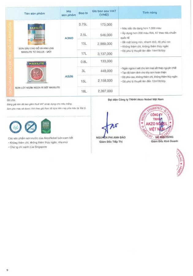 Bảng giá sơn Dulux mới nhất 2026 tham khảo-9