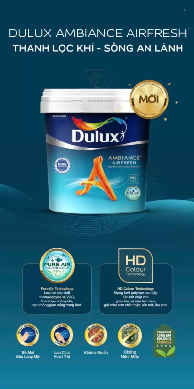 Các loại sơn Dulux cao cấp - Dulux Ambiance AirFresh