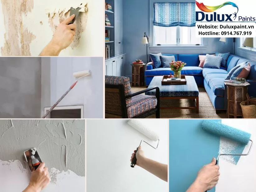 Thi công sơn Dulux