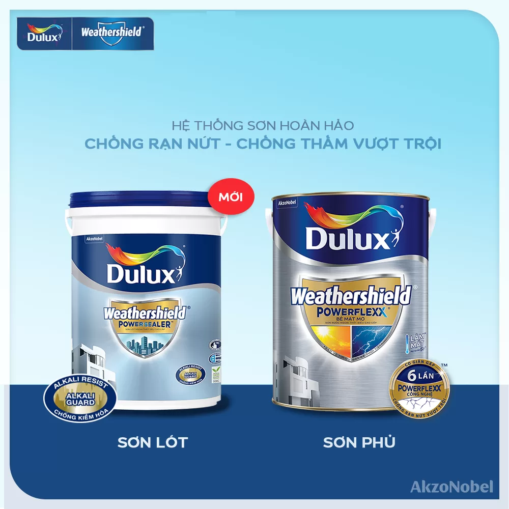 Dulux Weathershield PowerFlexx bề mặt mờ – Mã GJ8